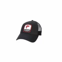 Simms Bass Patch Trucker Black