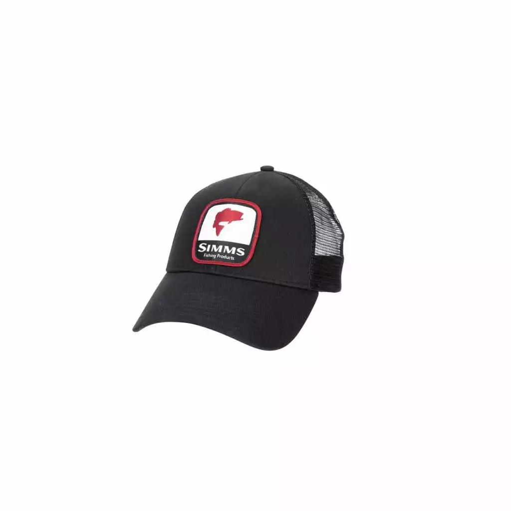 Simms Bass Patch Trucker Black 3 Simms Bass Patch Trucker Black