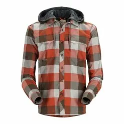 Simms Coldweather Hoody Clay Buffalo Plaid