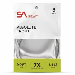 Scientific Anglers SA Absolute Trout Leader 7.5' 3-PK